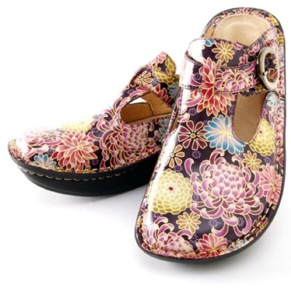 Alegria Donna Asian Bouquet Clogs Women’s Size 37 6.5/7 - Picture 1 of 8